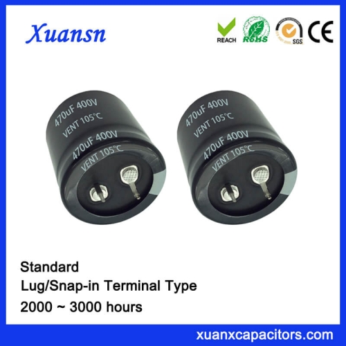 High Stability 470UF 400V Electrolytic Capacitor Snap In