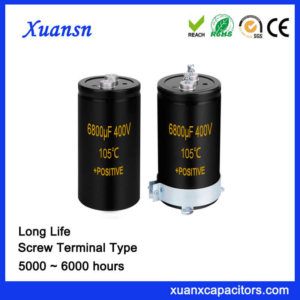 Long Life Electronic Capacitor Screw Terminal 6800UF 400V
