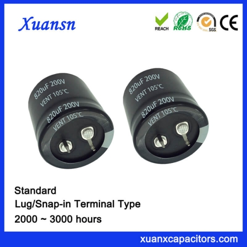 China 820UF 200V Capacitor 105℃ Standard Snap In