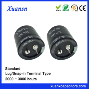 8200UF 50V Standard Lug Snap-In Terminal Capacitor