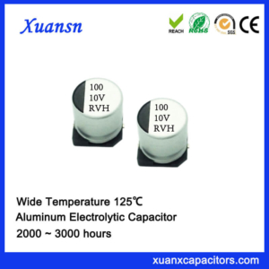 Hot Sale 125℃ 100UF 10V SMD Electrolytic Capacitor