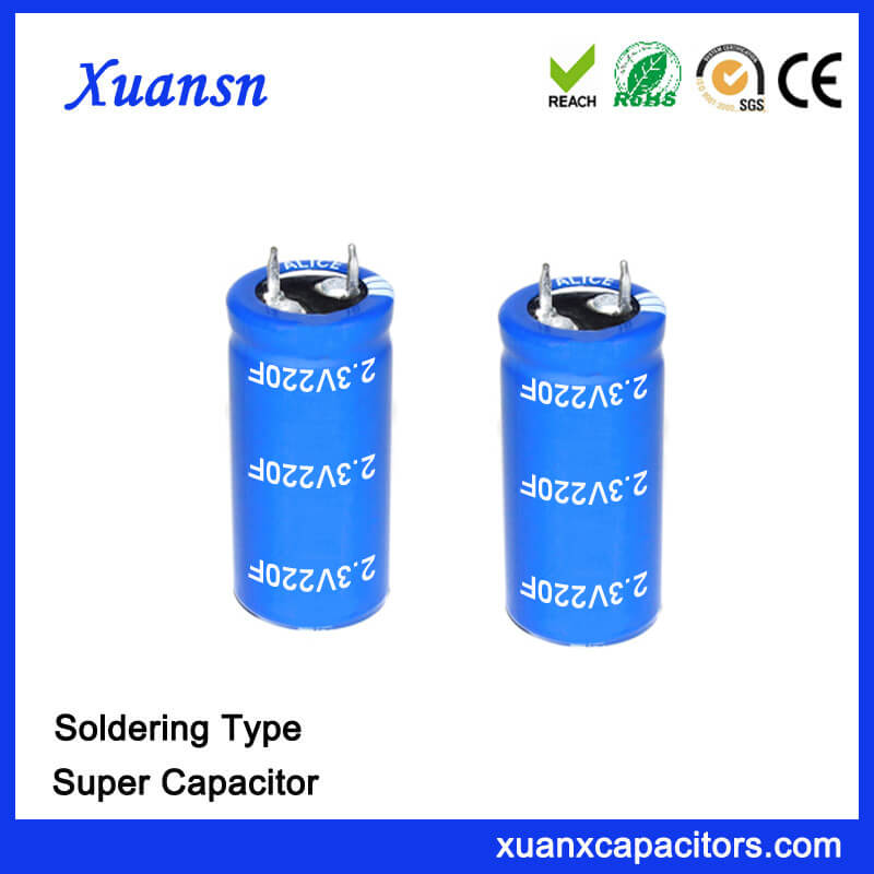 Manufacturer Soldering 2.3V 220F Capacitor Super