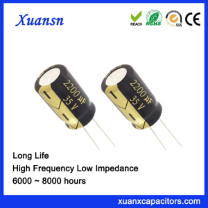 Hot Selling 2200UF 35V Electrolytic Capacitor 8000Hours