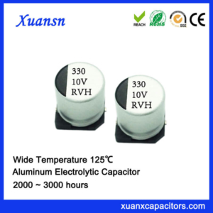 125℃ 2000Hours 330UF 10V SMD Aluminum Electrolytic Capacitor