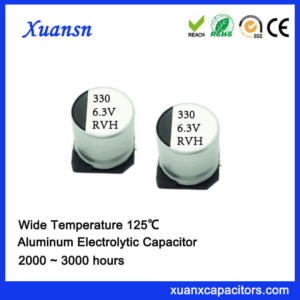 125℃ 330UF 6.3V Chip Aluminum Electrolytic Capacitor