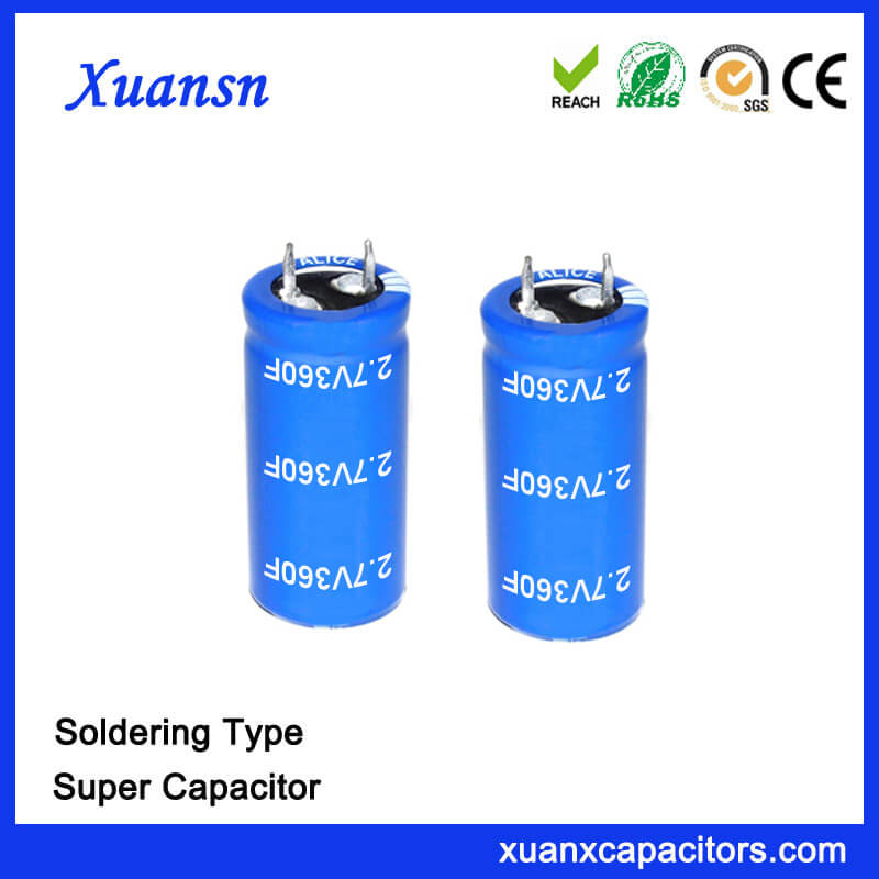 Soldering 2.7V 360 Farad Super Capacitor Battery Soldering 2.7V 360 Farad Super Capacitor Battery
