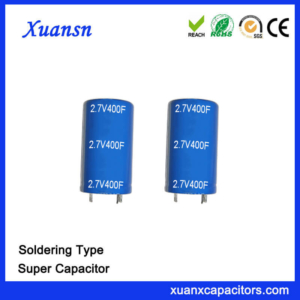 Customized Soldering 2.7V 400F Capacitor Super