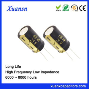 Hot Offer 68UF 25V Long Life Aluminum Electrolytic Capacitor