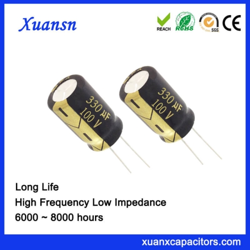 Long Life 8000Hours 330UF 100V Electrolytic Capacitor