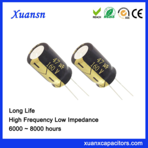 47UF 160V Aluminum Electrolytic Capacitor Factory For Scooter