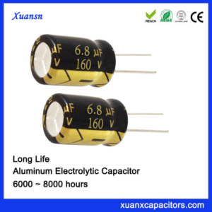 160V 6.8UF Radial Electrolytic Capacitor 8000Hours 105℃