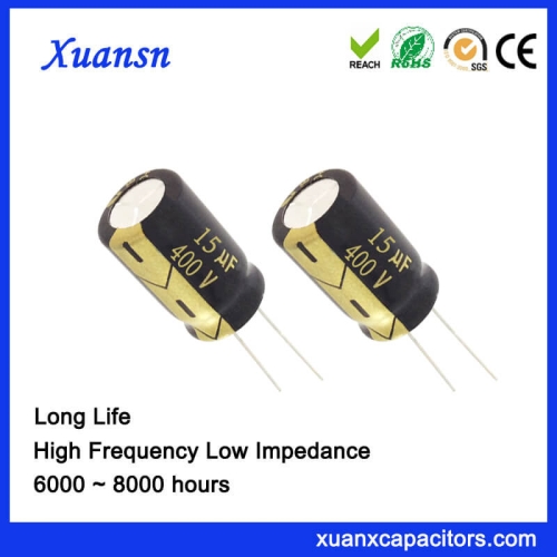 Long Life 8000Hours 400V 15UF Aluminum Electorlytic Capacitor