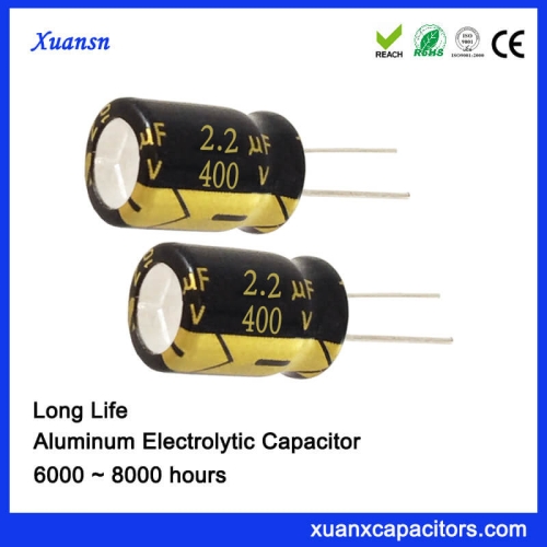 400V 2.2UF Aluminum Capacitor Long Life China Supplier