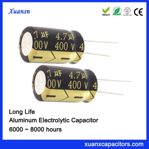 Radial High Voltage Capacitor 400V 4.7UF Long Life