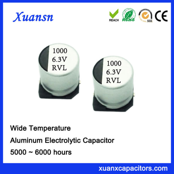 1000UF 6.3V 6000Hours Long Life Surface Mount Capacitor