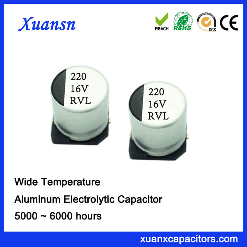 220UF 16V 10*10.2 Long Life SMD Electrolytic Capacitor 220UF 16V 10*10.2 Long Life SMD Electrolytic Capacitor