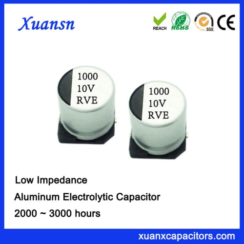 1000UF 10V 105℃ SMD Low Impedance Electrolytic Capacitor