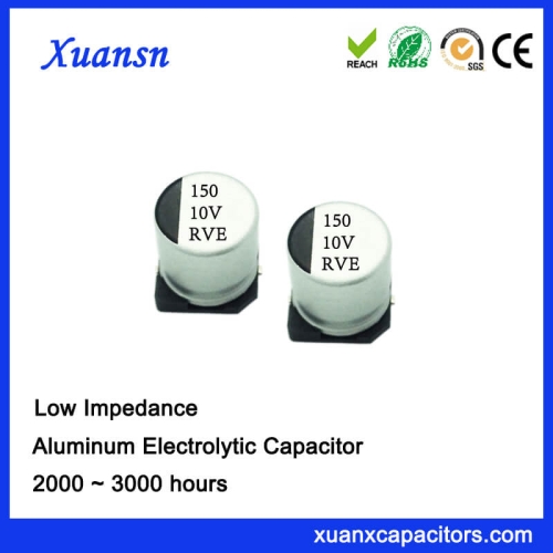 150UF 10V 105℃ 2000Hours Chip High Frequency Capacitor