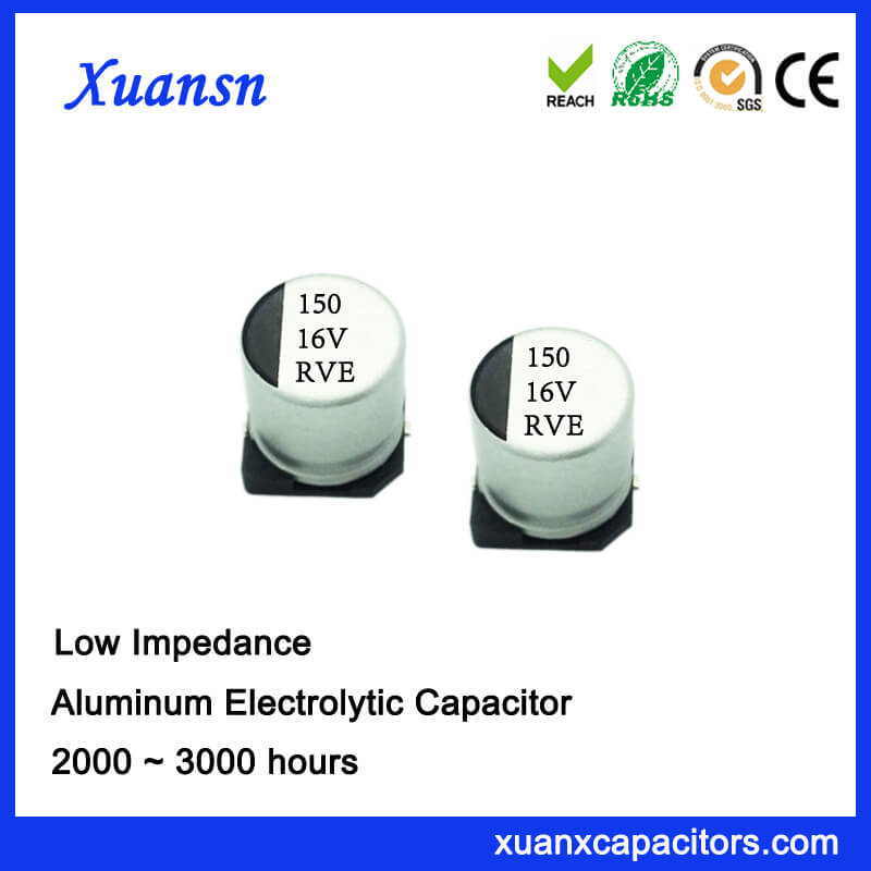 150UF 16V 2000Hours Chip High Frequency Electrolytic Capacitor 150UF 16V 2000Hours Chip High Frequency Electrolytic Capacitor