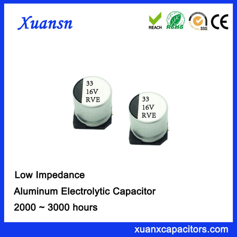 33UF 16V 2000Hours SMD High Frequency Electrolytic Capacitor 33UF 16V 2000Hours SMD High Frequency Electrolytic Capacitor