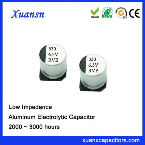 High Quality SMD Low Impedance 330UF 6.3V Electrolytic Capacitor
