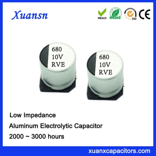 680UF 10V 105℃ AC SMD Low Impedance Electrolytic Capacitor
