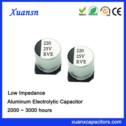 220UF 25V 2000Hours SMD High Frequency Capacitor