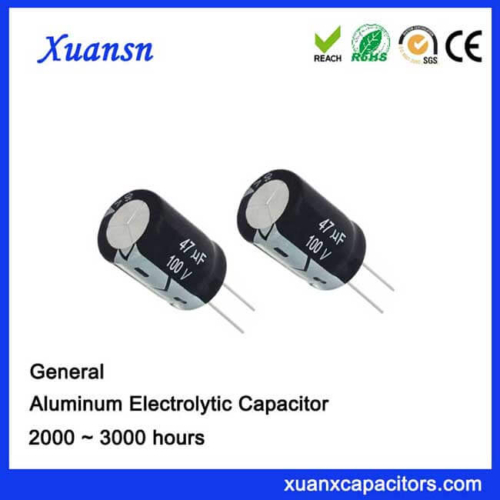 JWCO 47uF 250V Electrolytic Capacitors (100-Pack) – 13x20mm Radial Lead