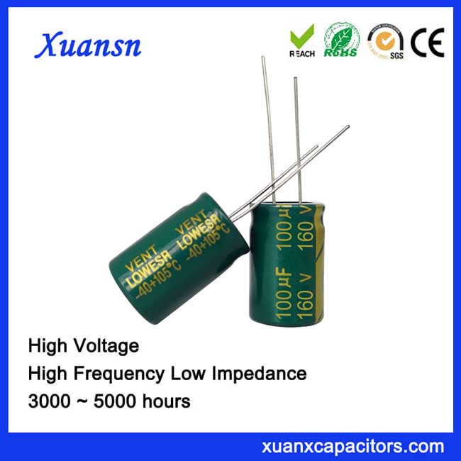 100UF160V 100uf electrolytic capacitor