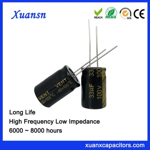 High Reliability capacitor 33uf100v