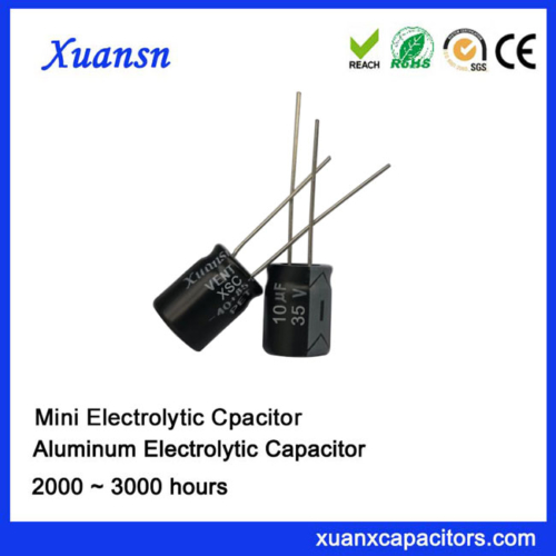 Miniaturized electrolytic capacitor 10uf35v