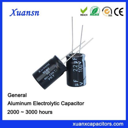 radial electrolytic capacitor 2.2uf100v