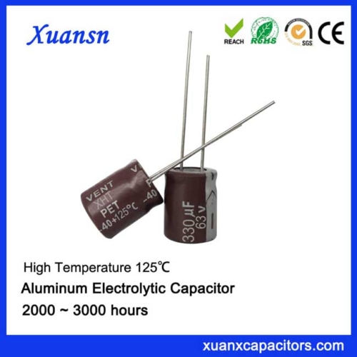 High temperature resistant capacitor 330uf63v