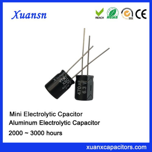 miniature electrolytic capacitor 470uf6.3v