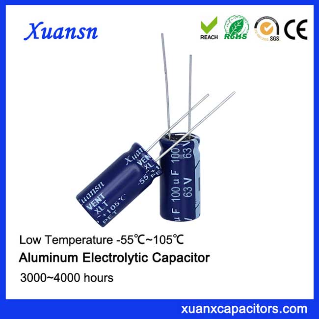 100UF63V Negative 55℃ starting capacitor 100uf63v