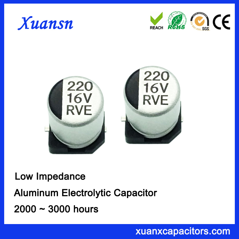 low esr smd electrolytic capacitor 220uf16v manufacturer