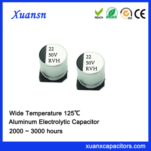SMD high temp electrolytic capacitor 22uf50v