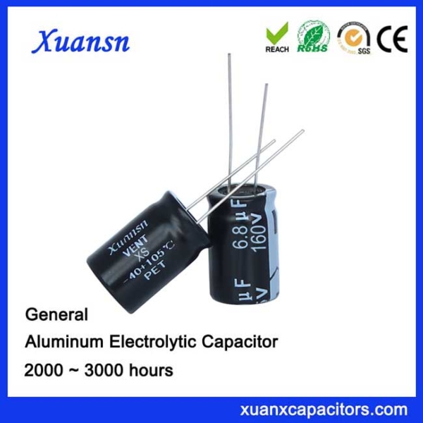 bypass capacitor value 6.8UF160V,high ripple current capacitor