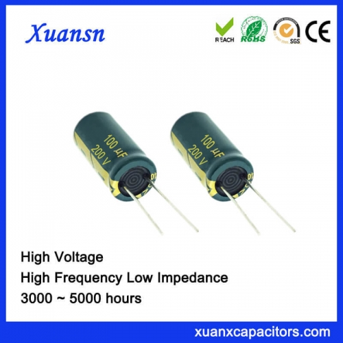 100UF 200V High voltage plugin capacitor