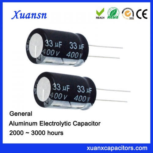Flash off lamp aluminum electrolytic capacitor 33uf400V