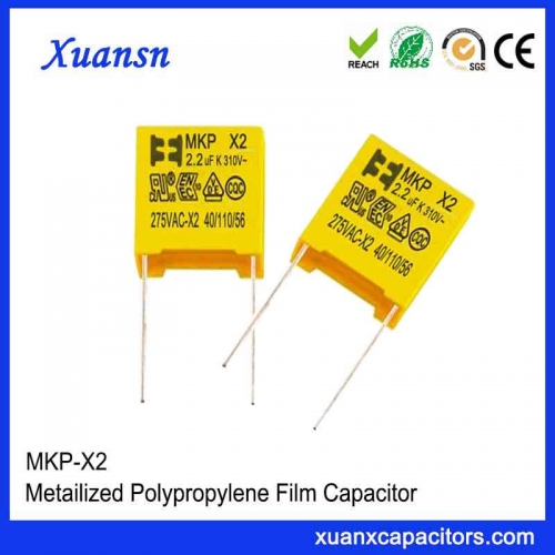 X2 capacitor for power supply electromagnetic interference suppression