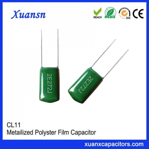 CL11 polyester film capacitor 272J250V