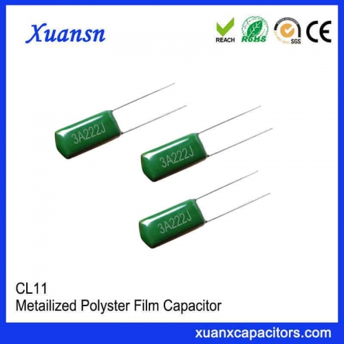 Film capacitor polyester capacitor 222J1000V