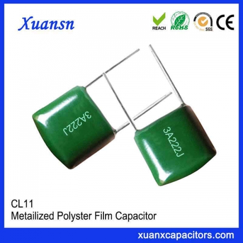 Film capacitor polyester capacitor 222J1000V