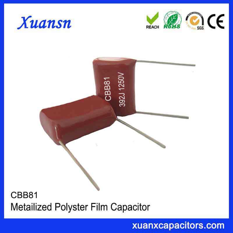 CBB81 392J1250V-2 CBB81 polypropylene high voltage film capacitor