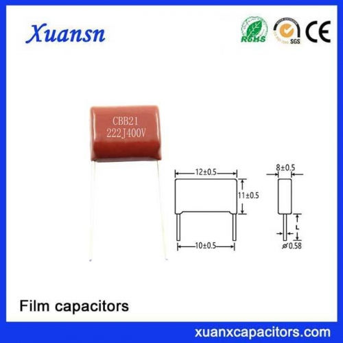 Polypropylene Film capacotor 222j400v