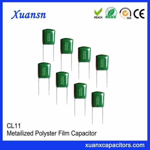 CL11 metallized polyester film capacitor