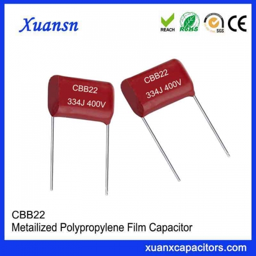 Cbb22 334j400V Metallized Polypropylene Film Capacitor