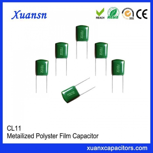CL11 polyester film capacitor 333J 400V