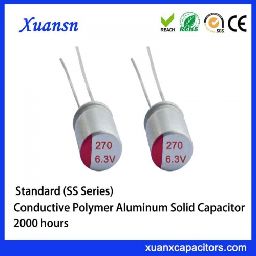 solid polymer electrolytic capacitor 270uf